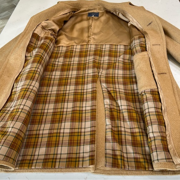 Vintage The Men’s Shop JCPenney Camel Wool Overcoat – Size 44 – Classic Menswear - Picture 5 of 15